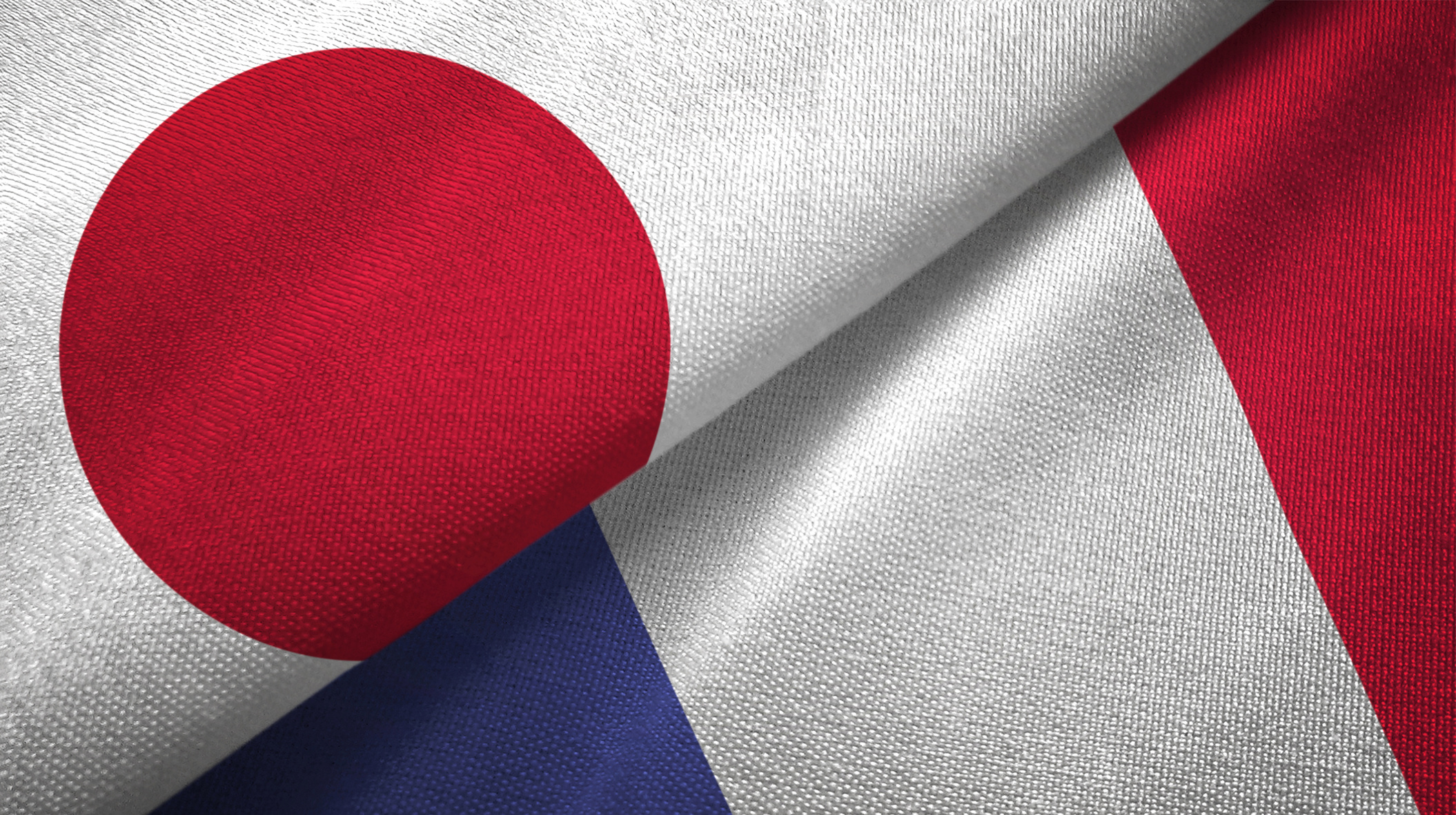 日本とフランスの旗、日仏大学会館